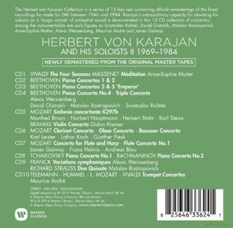 Herbert Von Karajan: The Herbert Von Karajan Collection. Herbert Von Karajan And His Solists Ii [9CD]