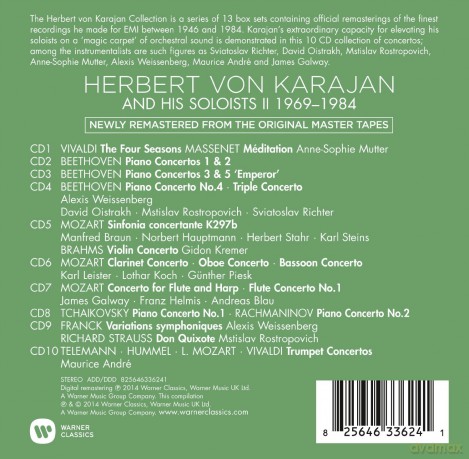 Herbert Von Karajan: The Herbert Von Karajan Collection. Herbert Von Karajan And His Solists Ii [9CD]