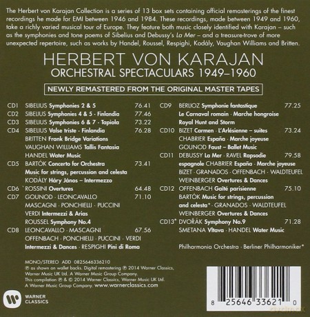 Karajan/Philharmonia Orchestra: The Herbert Von Karajan Collection. Orchestral Spectaculars Form Handel To Bartok [13CD]