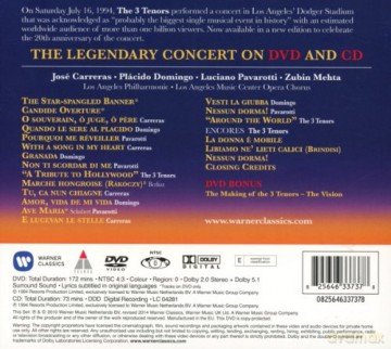 Luciano Pavarotti, Placido Domingo, Jose Carreras: 3 Tenors La Concert (digipack) [CD]+[DVD]