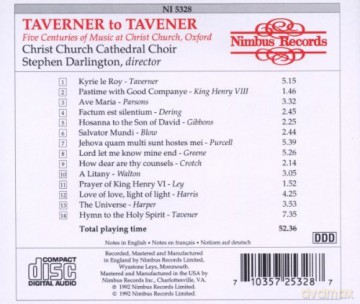 Taverner to Tavener [CD]