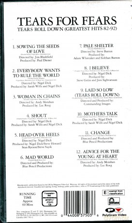 Tears For Fears: Tears Rolldown 82/92 [CD]