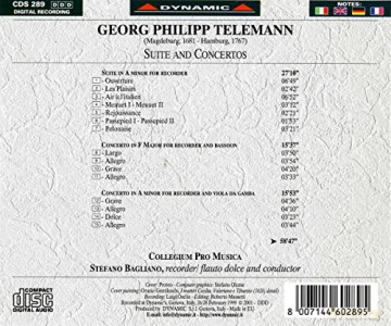 G.P. Telemann: Telemann - Suite and Concertos [CD]