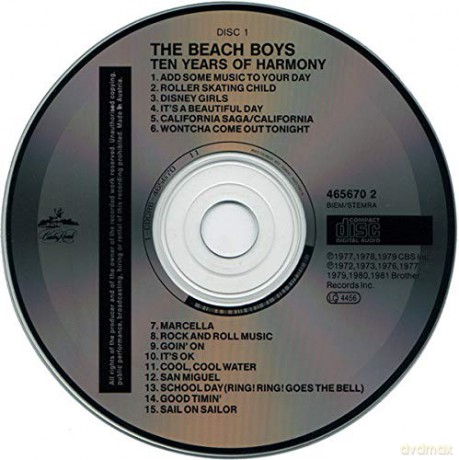 Beach Boys The: Ten Years Of Harmony [CD]
