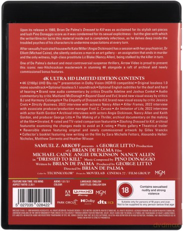 Dressed to Kill (W przebraniu mordercy) [Blu-Ray 4K]