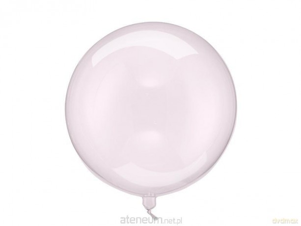 Balon Kula transparentny róż 40cm