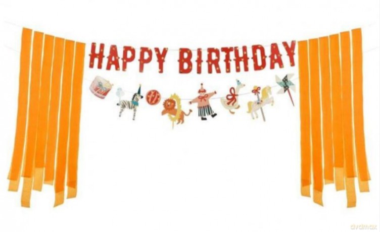 Baner Happy Birthday Cyrk 275cm