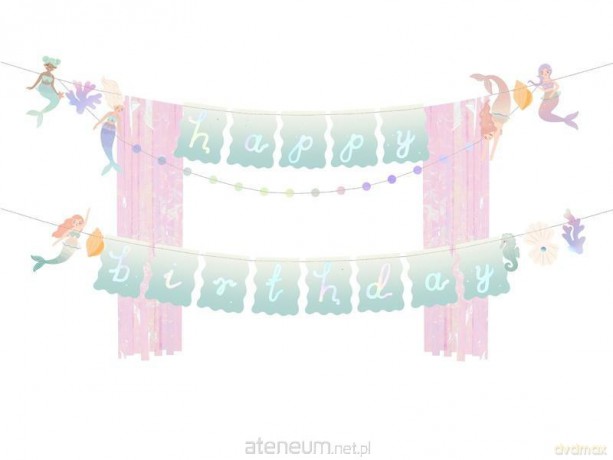 Baner Happy Birthday Syrenka 130x100cm