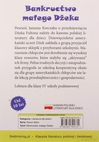 Bankructwo małego Dżeka - Janusz Korczak [KSIĄŻKA]