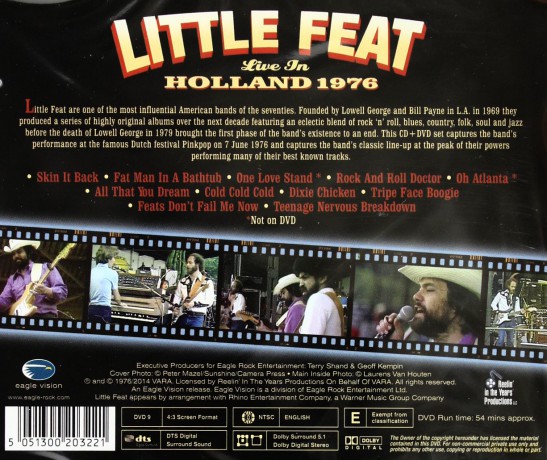 Little Feat: Live In Holland 1976 [CD]+[DVD]