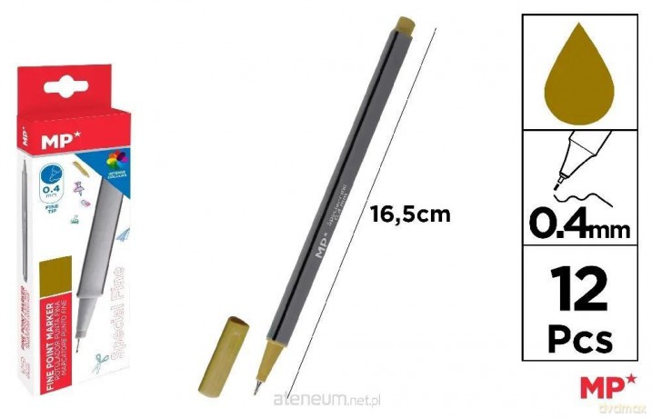 Cienkopis 0.4mm złoty (12szt)