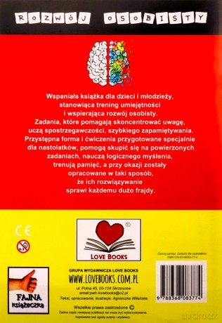 Ćwiczę pamięć. Zadania dla nastolatków - Agnieszka Wileńska [KSIĄŻKA]
