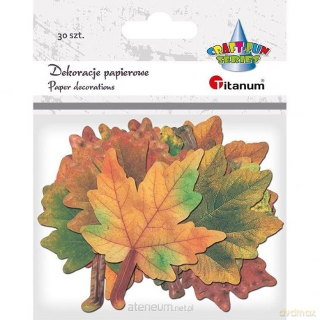 Dekoracje kartonowe Liście klonu 30szt