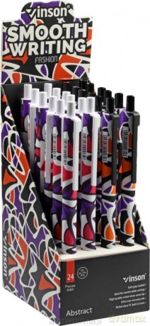 Długopis automatyczny Fashion Abstract nieb. (24szt)