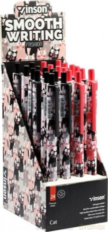 Długopis automatyczny Fashion Cat F2 niebieski (24szt)