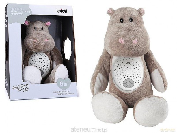 Hipopotam pluszowy z projektorem