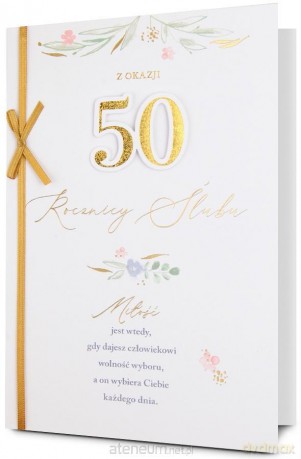 Karnet B6 Rocznica ślubu 50