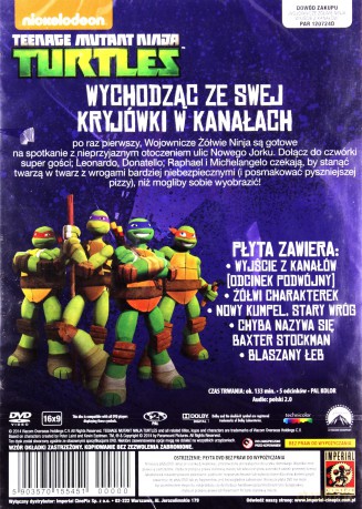 Wojownicze Żółwie Ninja: Wyjście z kanałów [DVD]