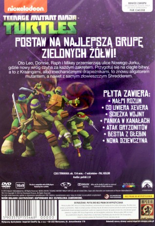 Wojownicze Żółwie Ninja: Wejście Shreddera [DVD]