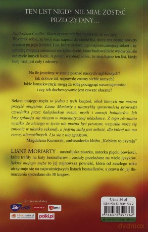Sekret Mojego Męża - Liane Moriarty [KSIĄŻKA]
