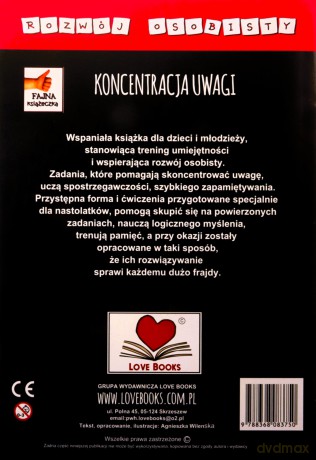 Koncentracja uwagi. Zadania dla nastolatków - Agnieszka Wileńska [KSIĄŻKA]