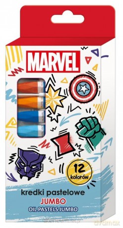Kredki pastelowe jumbo Avengers 12 kolorów