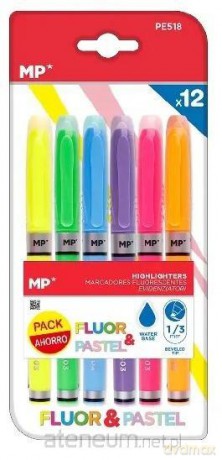 Marker fluorescencyjno-pastelowy 1,0/3,0mm 12szt