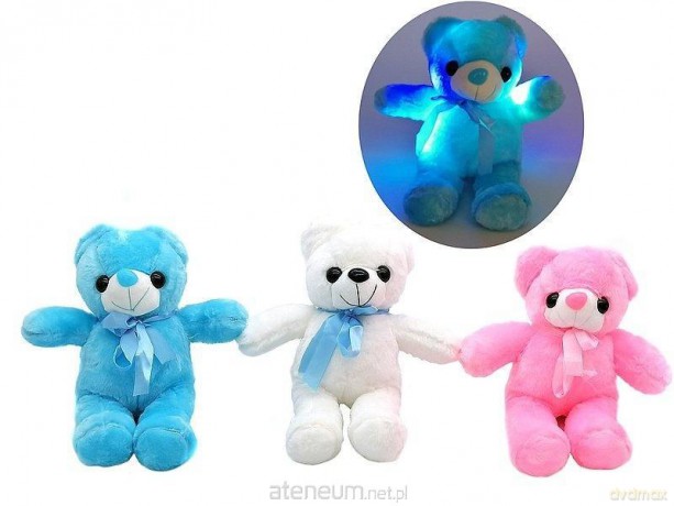 Miś pluszowy 30cm ze światłem LED MIX