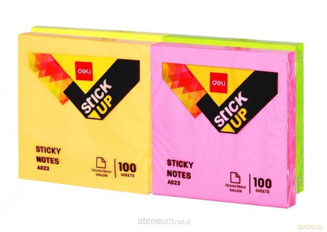 Notes samoprzylepny 76x76mm 100K mix
