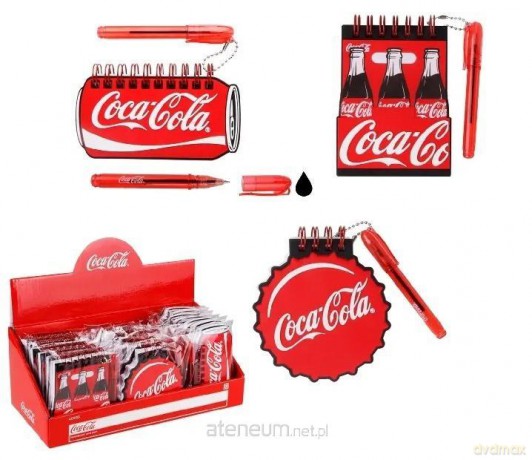 Notesik Coca-Cola z mini długopisem MIX