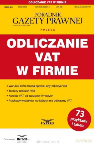 Odliczanie VAT w firmie. Podatki 4/2025 [KSIĄŻKA]