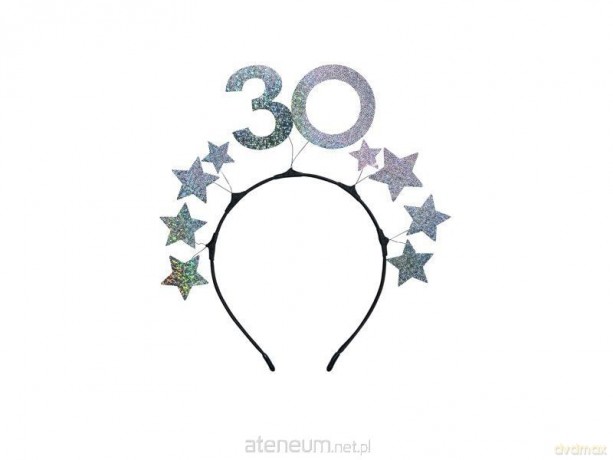 Opaska z gwiazdkami 30 srebrna
