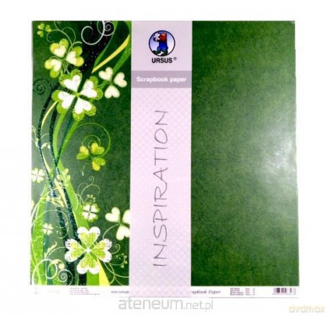 Papier do scrapbookingu roślinne 5 arkuszy