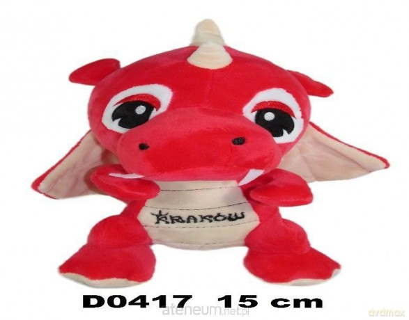 Smok Kraków beż czerwony 15cm