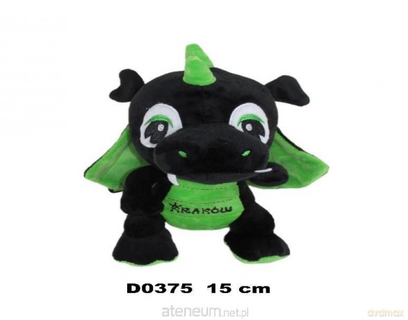 Smok Kraków czarny zielony 15cm