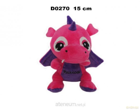 Smok Kraków fioletowy różowy 15cm