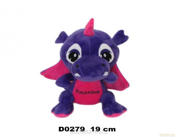 Smok Kraków fioletowy różowy 19cm