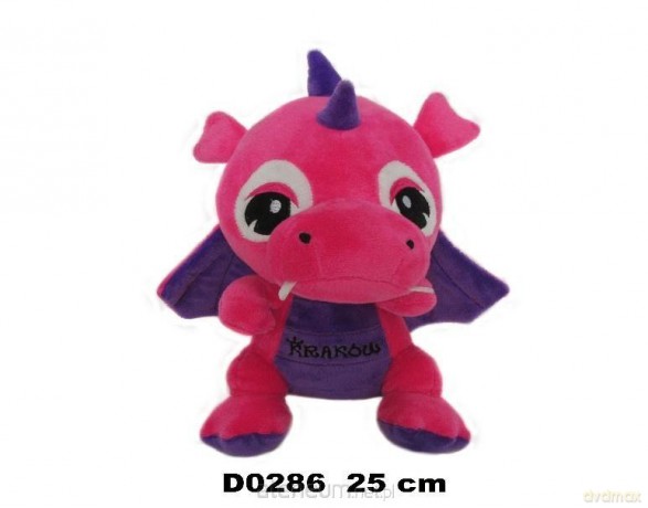 Smok Kraków fioletowy różowy 25cm