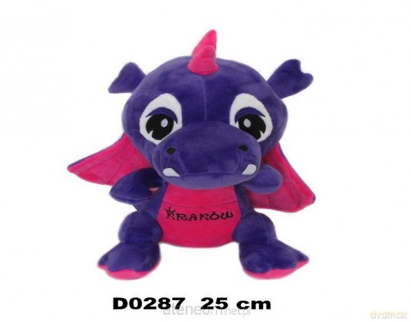 Smok Kraków fioletowy różowy 25cm