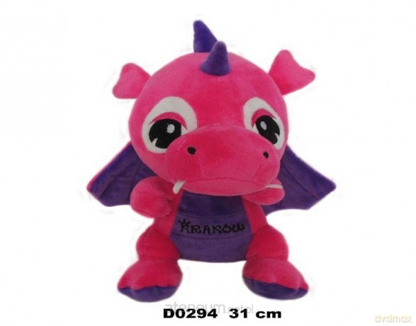 Smok Kraków fioletowy różowy 31cm