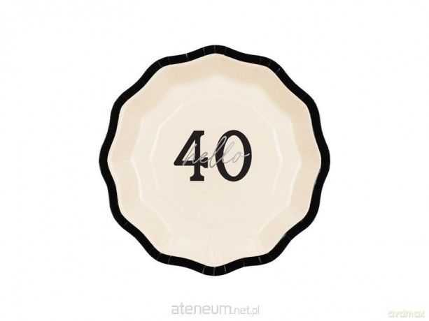 Talerzyki papierowe Hello 40 18cm 6szt