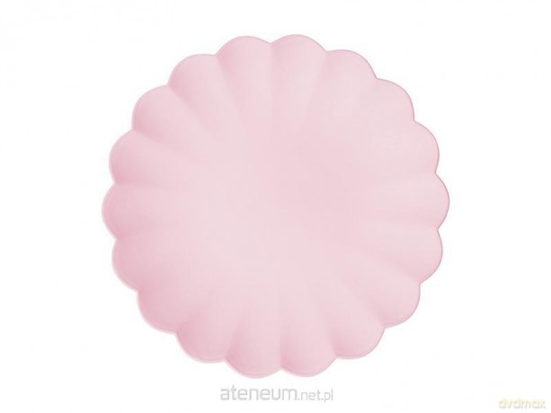 Talerzyki plastikowe różowe 22x22cm 4szt