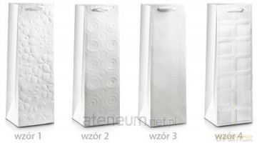 Torba prezentowa Lux biała 36x12x10cm MIX