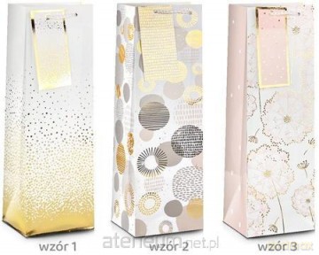 Torba prezentowa Ślub Gold 36x12x10cm MIX