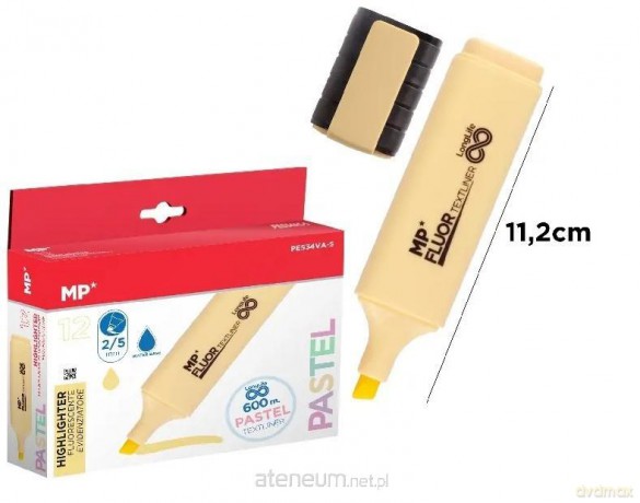 Zakreślacz pastelowy żółty (12szt)