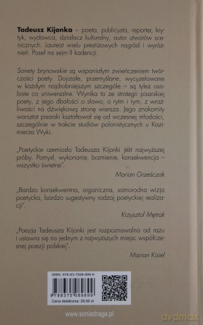 44 sonety brynowskie - Kijonka Tadeusz [KSIĄŻKA]
