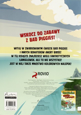 Bad Piggies. Łamigłówki z nalepkami - Noah Gordon [KSIĄŻKA]