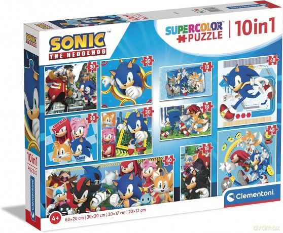 CLEMENTONI 10 w 1 SUPER KOLOR Sonic [PUZZLE]
