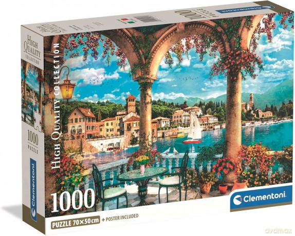 CLEMENTONI 1000 el. COMPACT Balcony view of Lake Como [PUZZLE]