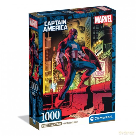 CLEMENTONI 1000 el. COMPACT Captain America [PUZZLE]